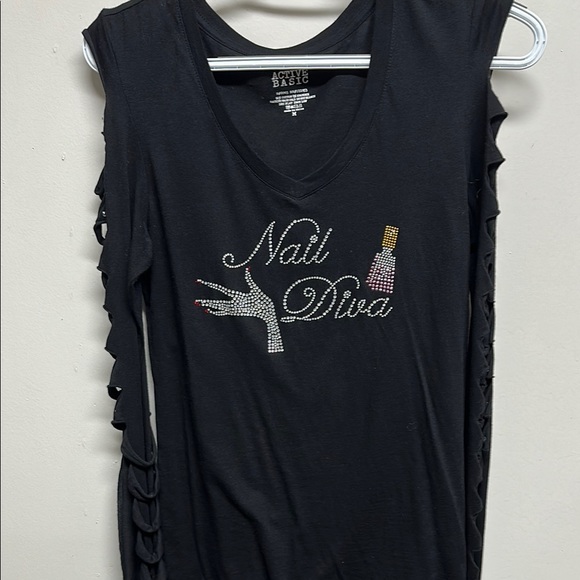 Active Basic Gray Graphic Muscle Tee - Picture 1 of 3